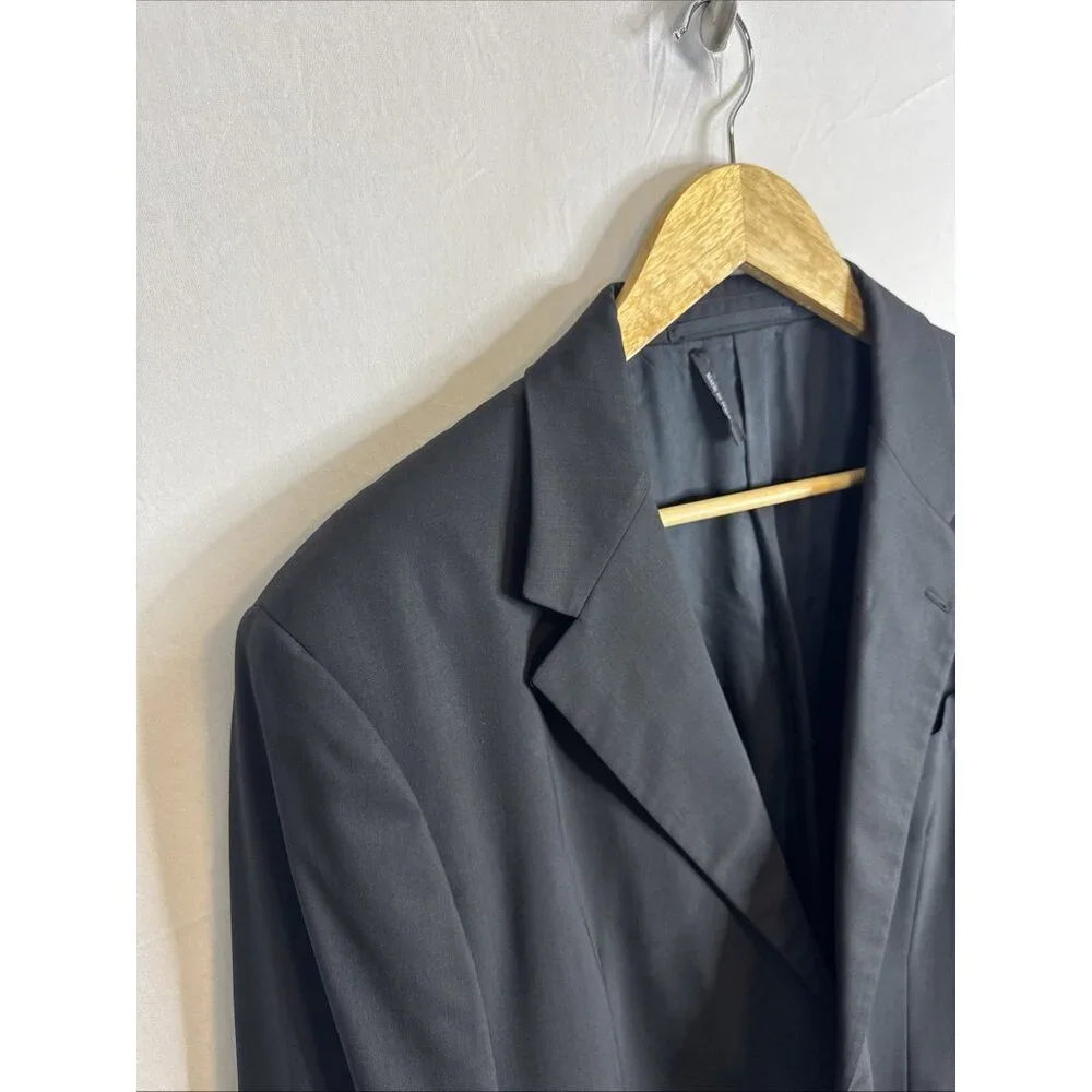 Prada Milano Black Wool Blazer Sport Coat‎ Italy 54R Fits US 42R Damage On Rear